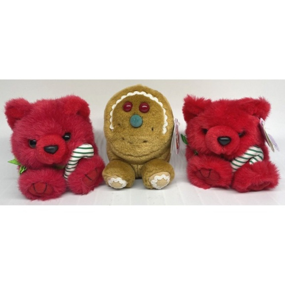 Puffkins SPICE and JANGLES Christmas Plush 4" LOT Limited Editions 1999 Swibco